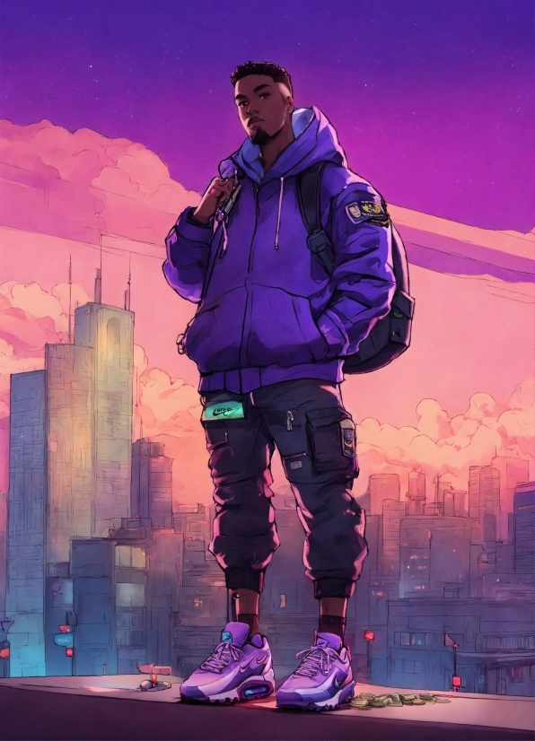 Profile Photo Maker, World, Purple, Sky, Pink, Jacket