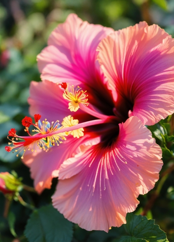 Stable Diffusion Extend Image, Flower, Plant, Petal, Hawaiian Hibiscus, Pink