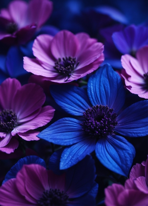 Stable Diffusion Generate Video, Flower, Plant, Photograph, Blue, Purple