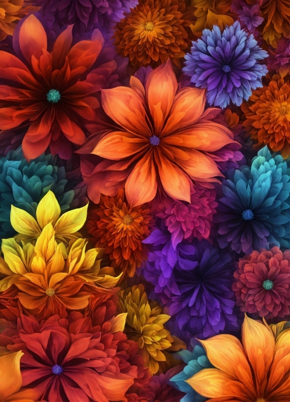 Stock Vectors, Flower, Plant, Petal, Textile, Orange