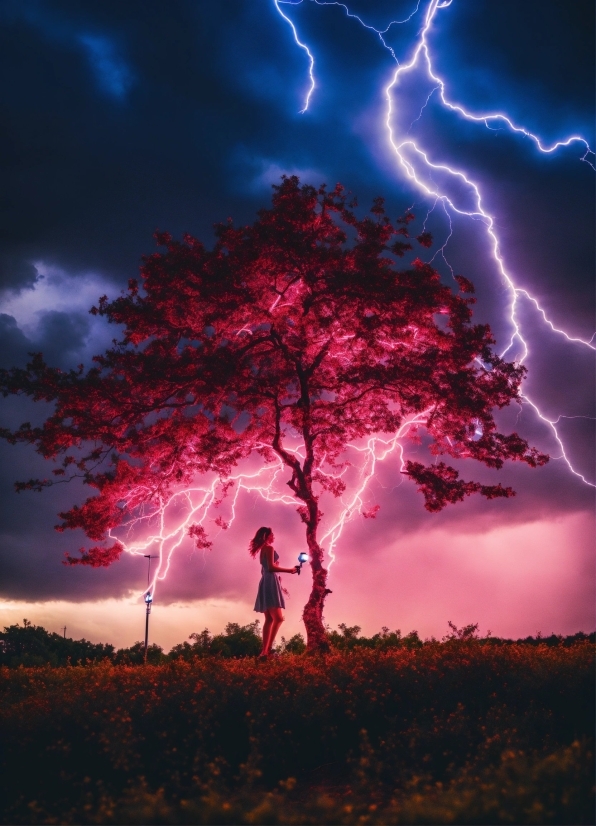 Sun Rising Stock Footage, Sky, Cloud, Plant, Lightning, Atmosphere