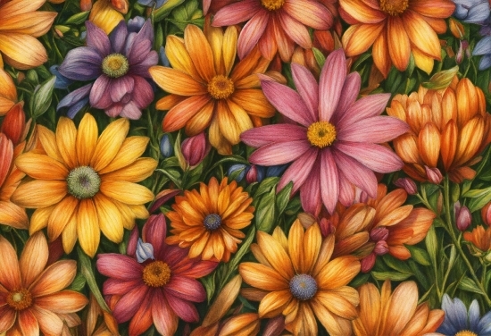 Synthesia Platforms, Flower, Petal, Orange, Flowering Plant, Art