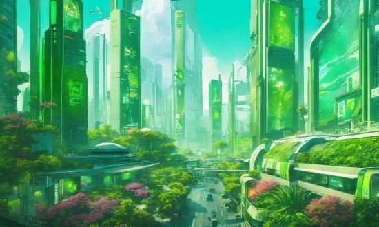 The Best Ai Art Generator Free, Green, Skyscraper, Building, Plant, Nature