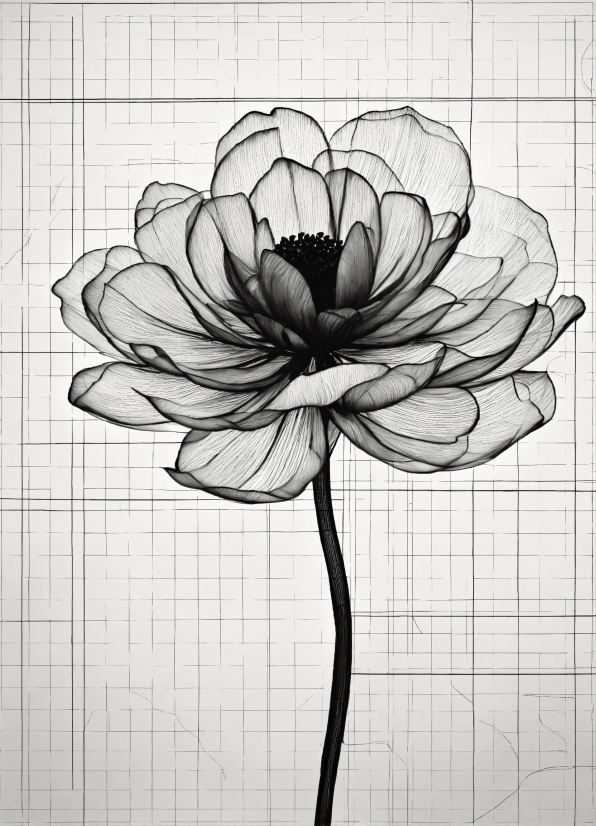 Topaz Gigapixel Descargar, Flower, Plant, Petal, Black-and-white, Style