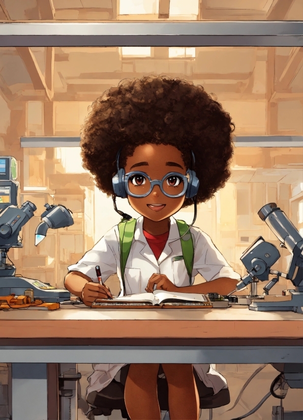 Video Clip Backgrounds, Table, Desk, Afro, Eyewear, Technology