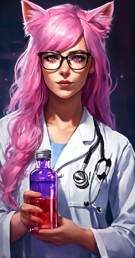 Video Midjourney, Hairstyle, Bottle, Purple, Vision Care, Eyewear