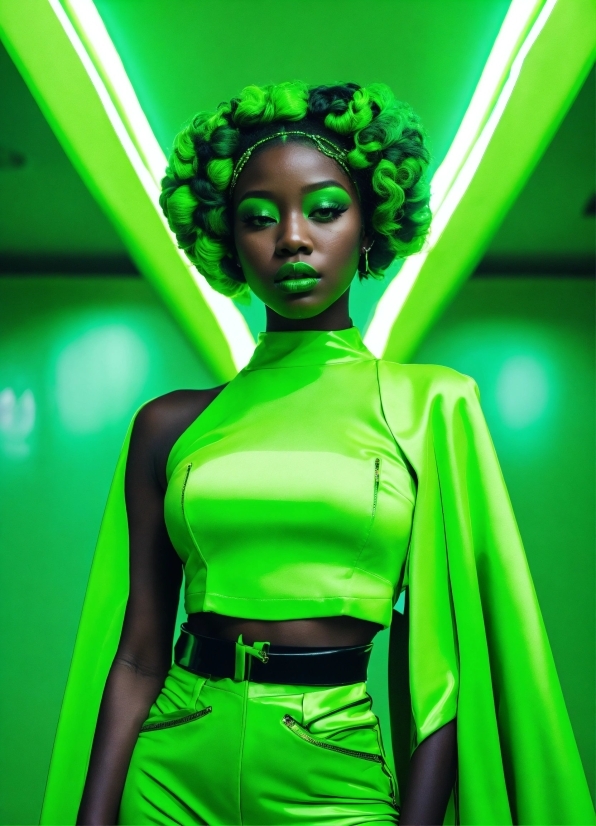 4k Video Clips Free Download, Green, Sleeve, Yellow, Fashion Design, Black Hair