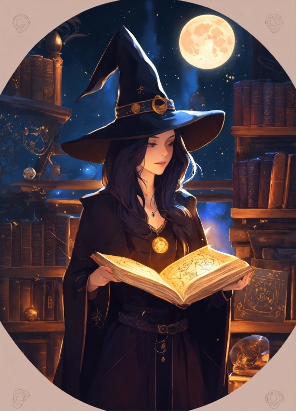 Ai Video Maker Free, Hat, Witch Hat, Moon, Art, Sun Hat