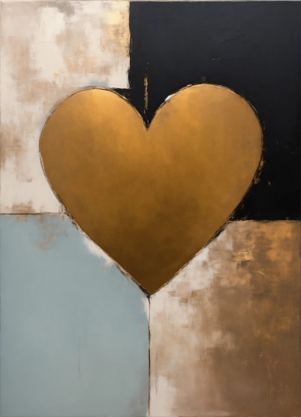 Amber, Tints And Shades, Wood, Heart, Symmetry, Art