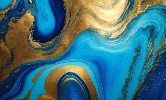 Art Paint, Blue, Azure, Paint, Liquid, Fluid