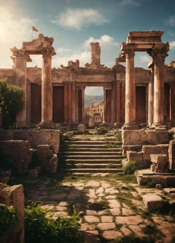 Baseball Stock Video, Cloud, Sky, Plant, Temple, Archaeological Site