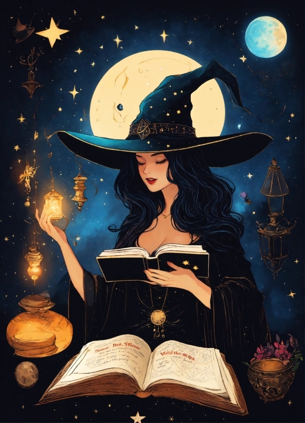 Best Free Editing Software No Watermark, Hat, Book, Moon, Art, Witch Hat