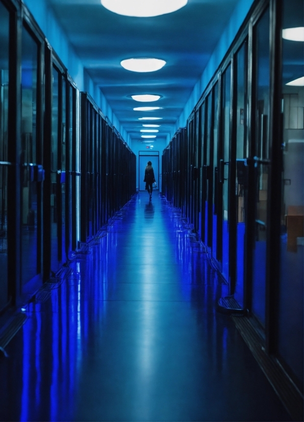 Blizzard Stock Footage, Blue, Light, Azure, Floor, Building