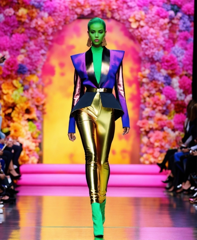 Cartoon Man Walking Green Screen Video Download, Purple, Fashion Design, Runway, Entertainment, Thigh