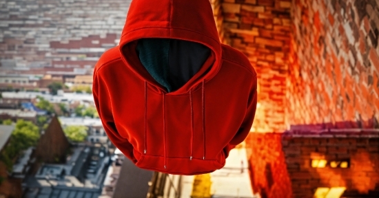 City Stock Footage, Outerwear, Cap, Orange, Sleeve, Headgear