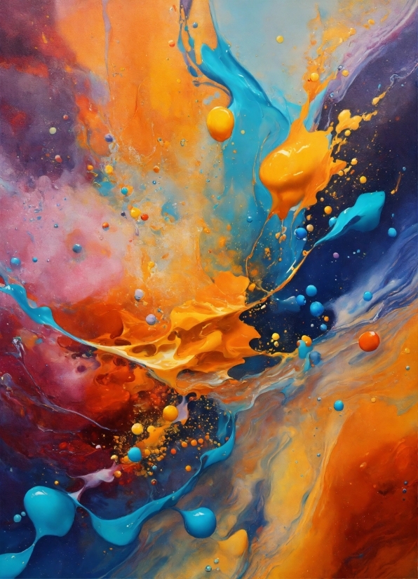 Colorfulness, Liquid, Paint, Azure, Water, Orange