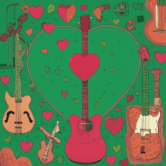 Copyright Free Love Images, Musical Instrument, Green, Organ, Guitar, String Instrument Accessory