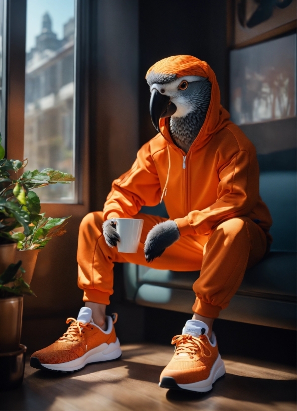 Dareful Stock, Footwear, Shoe, Rain Suit, Plant, Orange