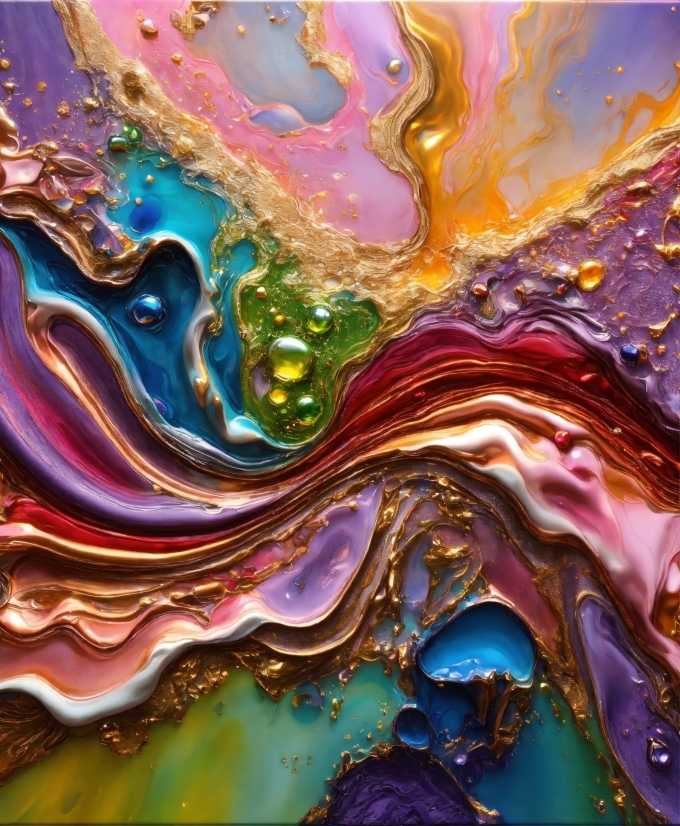 Free Copyright Video Site, Colorfulness, Liquid, Purple, Art Paint, Azure