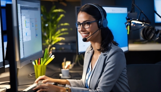 Free Edit Stock Footage, Glasses, Hand, Smile, Computer, Vision Care