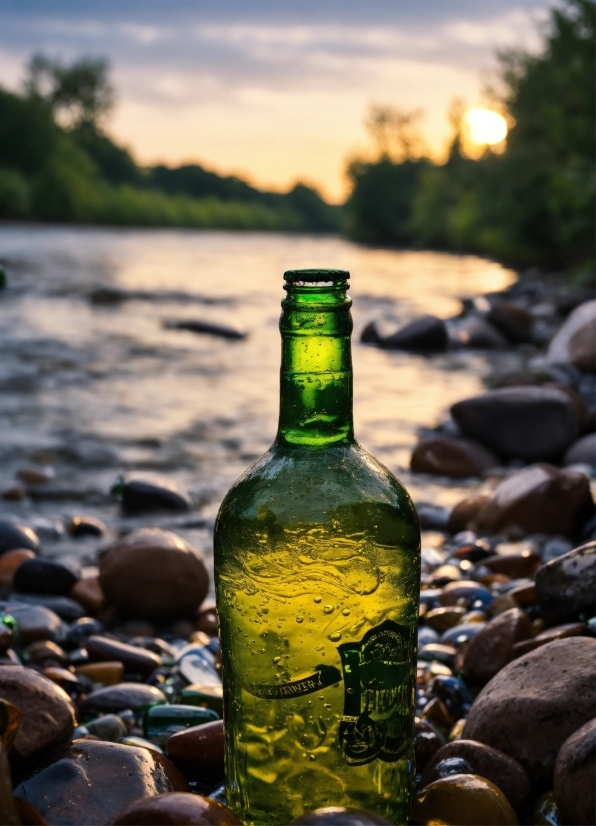 Free Particles Stock Footage, Water, Bottle, Sky, Drinkware, Liquid