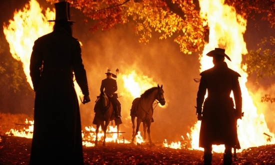 Free Presentations Background, Human, Fire, Horse, Flame, Tree