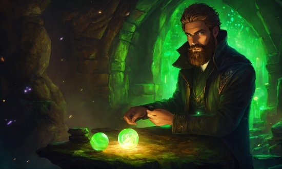 Free Screen Video Recorder, Light, Green, Candle, Beard, Art