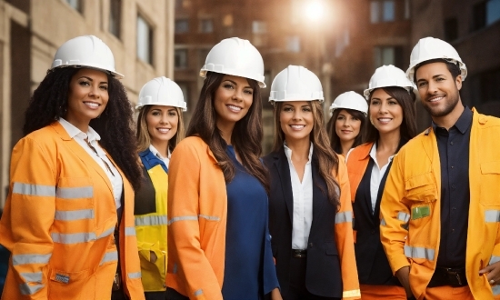 Free Stock Film Reel Footage, Face, Smile, Helmet, Hard Hat, Orange