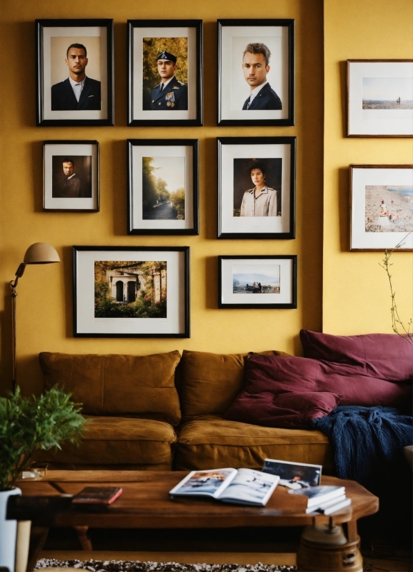 Green Screen Without Copyright, Brown, Picture Frame, Property, Couch, Plant