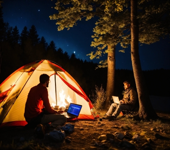 Hell Stock Footage, Tent, Sky, People In Nature, Tree, Camping