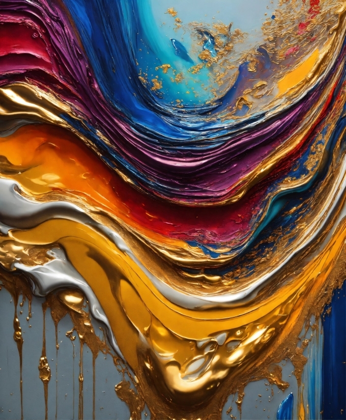 Liquid, Art Paint, Fluid, Art, Paint, Wood