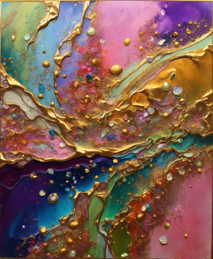 Liquid, Paint, Purple, Water, Art, Geological Phenomenon