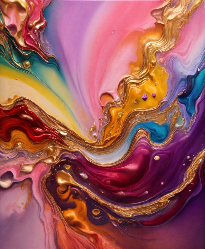 Liquid, Purple, Fluid, Organism, Art, Paint