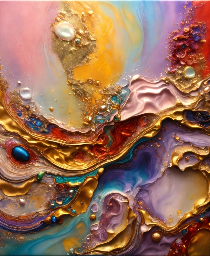 Liquid, Purple, Fluid, Organism, Art, Pattern