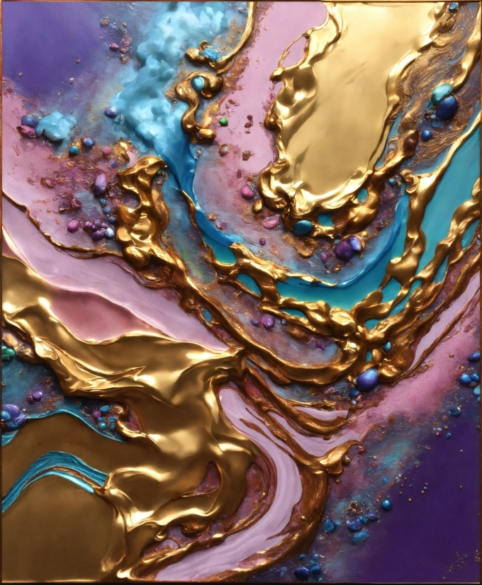 Liquid, Purple, Fluid, Pattern, Electric Blue, Art