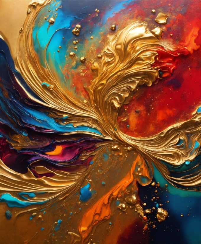 Liquid, Water, Fluid, Orange, Art, Paint