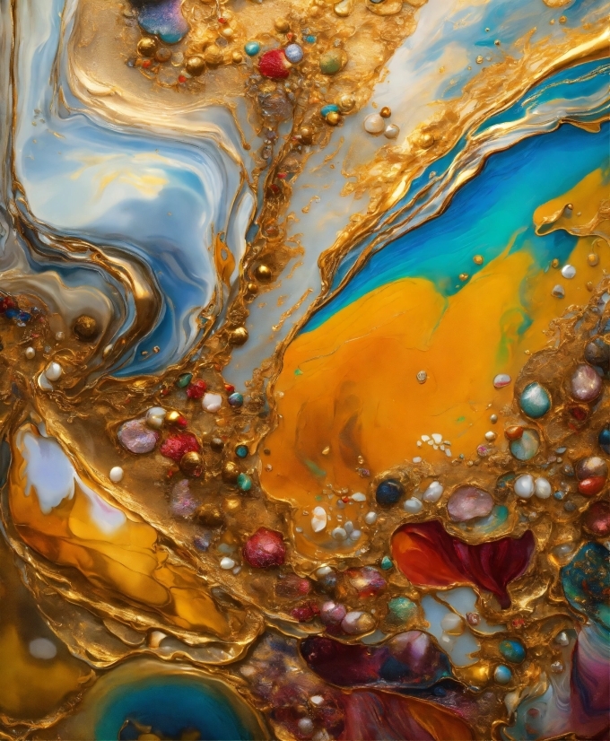 No Copyright Short Video, Liquid, Fluid, Organism, Paint, Amber