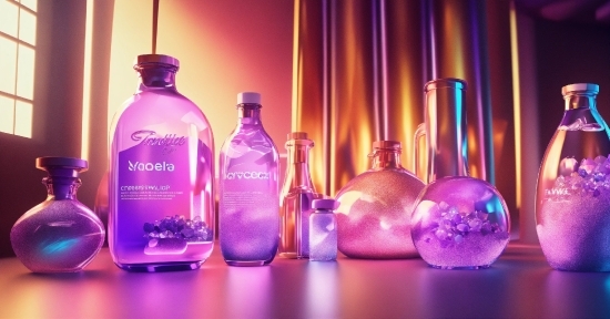 Online Inshot Video Editor, Bottle, Liquid, Drinkware, Purple, Light