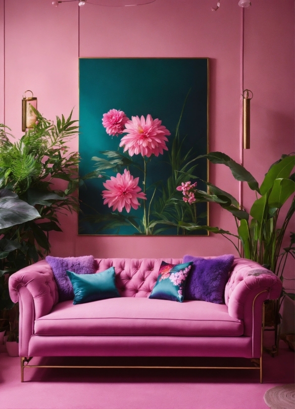 Plant, Flower, Property, Furniture, Couch, Light