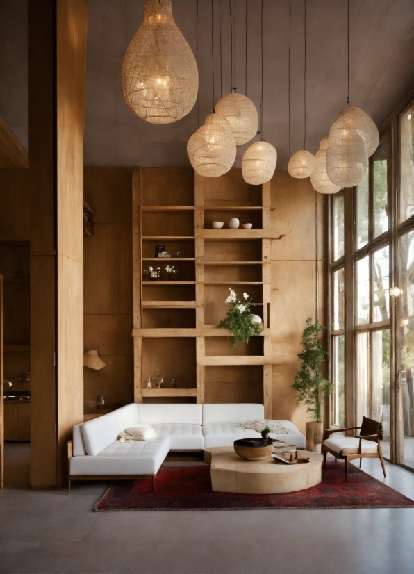 Plant, Shelf, Furniture, Shelving, Table, Wood