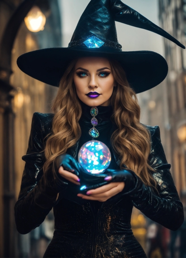 Public Domain Access, Lip, Witch Hat, Hairstyle, Hat, Purple