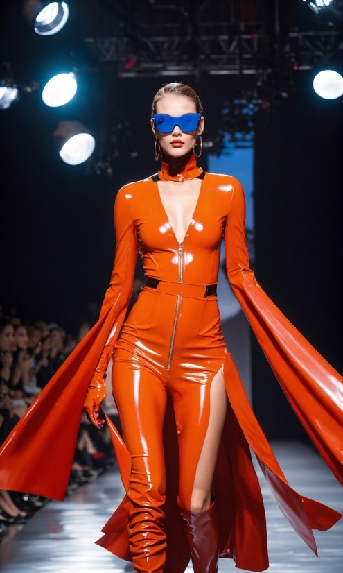 Royalty Free 4k Footage, Fashion, Sleeve, Orange, Waist, Runway