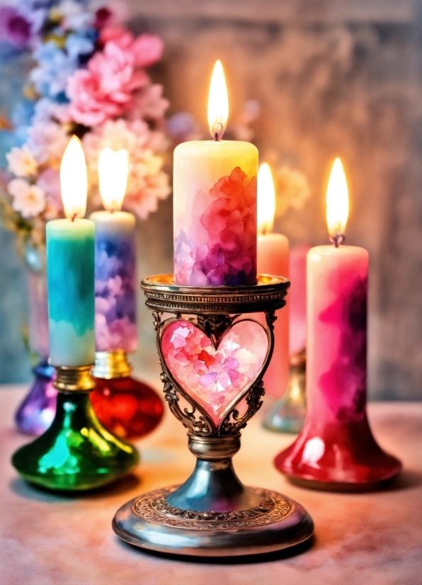 Royalty Free Celebration Music, Candle, Light, Lighting, Purple, Wax