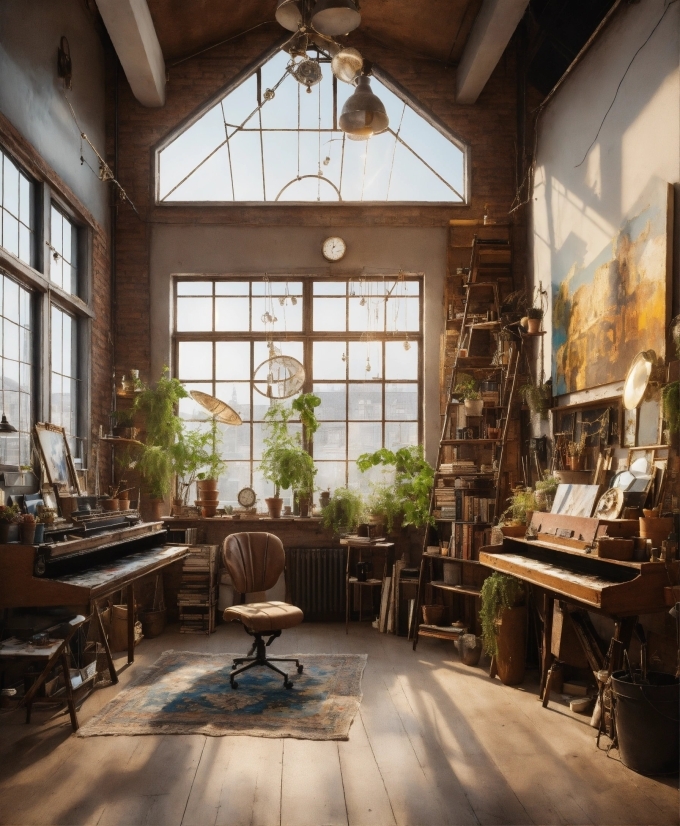 Sad Stock Video, Window, Plant, Wood, Interior Design, Piano