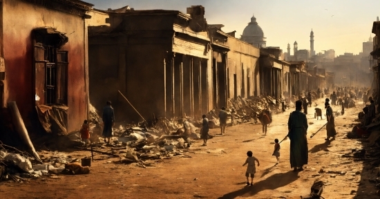 Sky, Landscape, Building, City, Road, Pollution