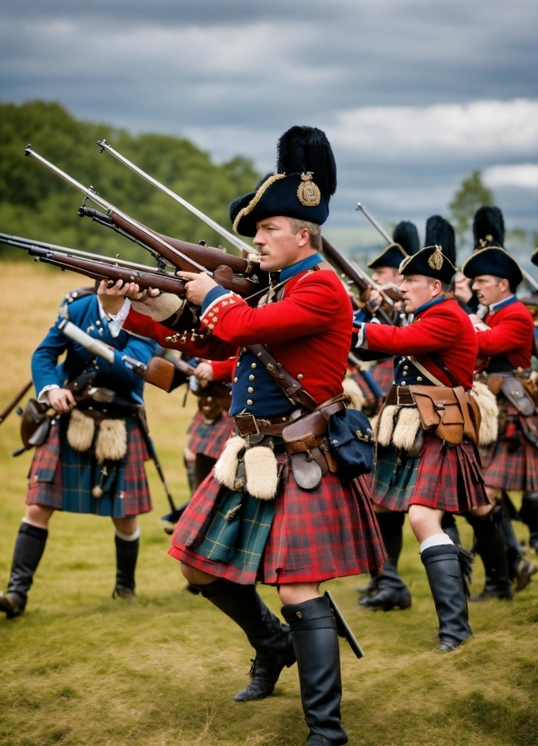 Slow Motion Stock Video, Cloud, Sky, Hat, Tartan, Wind Instrument