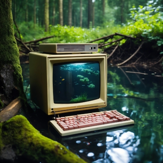 Stock Film Clips, Computer, Personal Computer, Plant, Water, Green