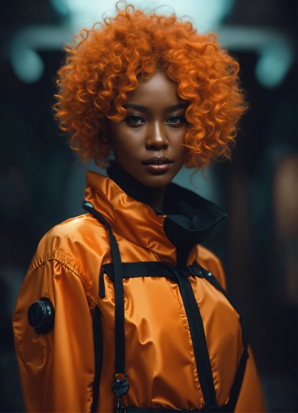 Stock Footage Artlist, Hair, Jheri Curl, Orange, Sleeve, Collar