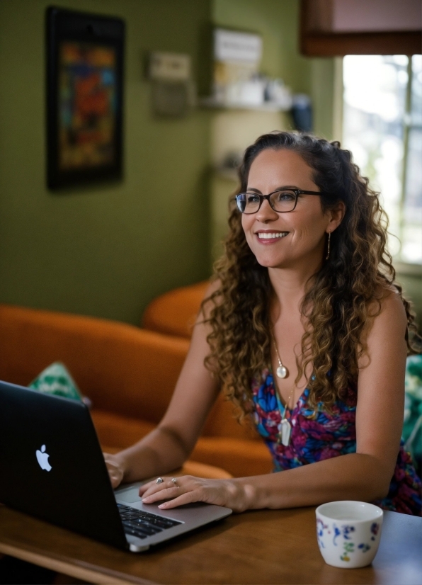 Stock Footage Premium, Smile, Computer, Laptop, Personal Computer, Furniture