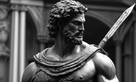 Thunder Stock Footage, Hairstyle, Eye, White, Black, Statue